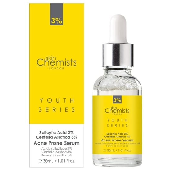 skinChemists Sérum antiedad para piel con tendencia al acné. Ácido salicílico al 2%, Centella asiática al 3%. 30 ml. - Image 1