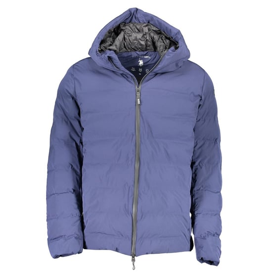 Chaqueta acolchada con capucha azul marino - Image 1
