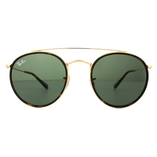 Gafas de sol Ray-Ban Round Double Bridge 3647n 001 Gold Green - Image 1