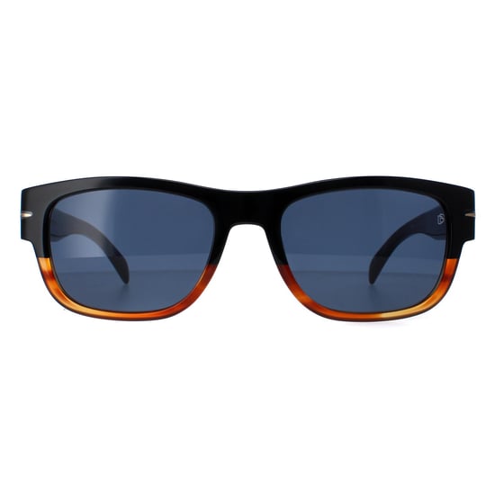 David Beckham DB7035/S 37N KU negro cuerno azul gafas de sol - Image 1