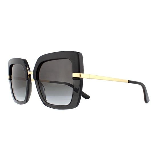 DOLCE & GABBANA Gafas de sol DG4373 32468G TOP Negro Sobre Negro Transparente Gris degradado - Image 2