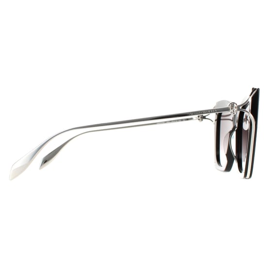 Alexander McQueen Cat Eye Señoras Negro Plata Gris Gradiente AM0375S - Image 4