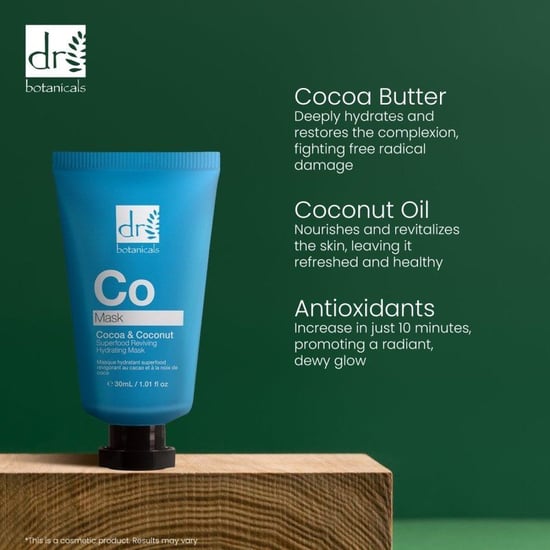 Dr. Botanicals Mascarilla hidratante revitalizante antiedad de cacao y coco con superalimentos, 30 ml. - Image 2