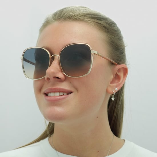 Gafas de sol Chloe CH0031S Franky 004 Cristal naranja difuminado y degradado de azul dorado a marrón - Image 6