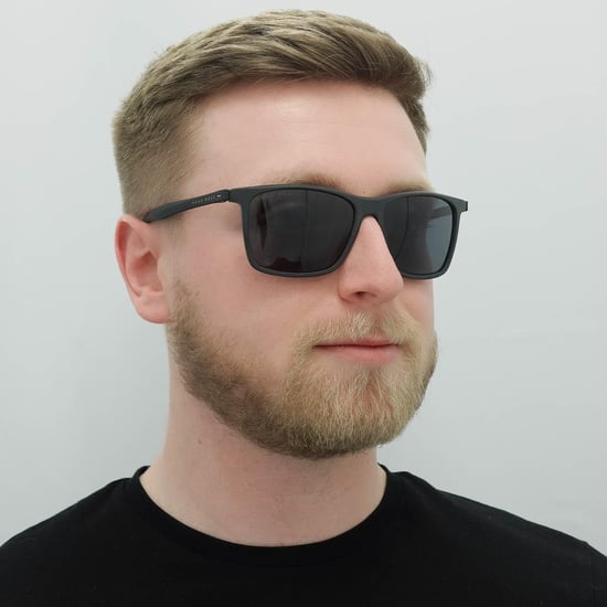Gafas de sol Hugo Boss Rectangle Hombre negro mate gris - Image 5