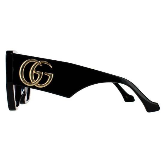 Gafas de sol cuadradas para mujer Gucci en negro y gris - Image 3