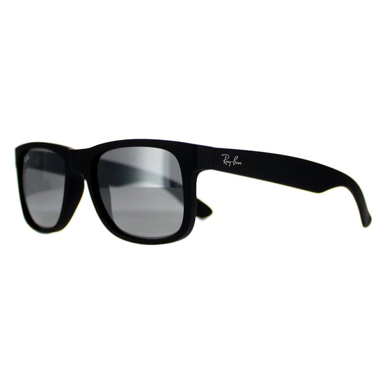 Gafas de sol Ray-Ban Justin 4165 622/6G Goma Negro Gris Espejo 51mm - Image 2