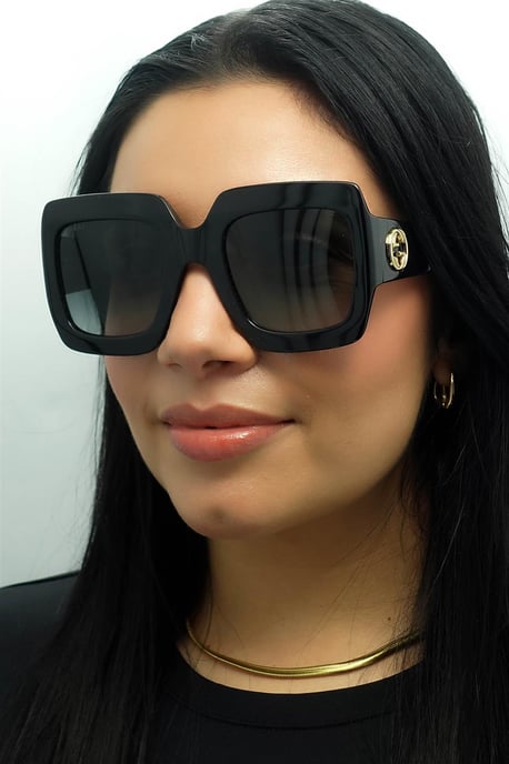 Gucci GG0053SN 001 negro gris gafas de sol - Image 5