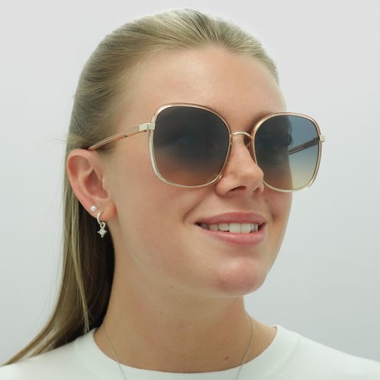 Gafas de sol Chloe CH0031S Franky 004 Cristal naranja difuminado y degradado de azul dorado a marrón - Image 5