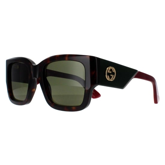 Gucci Cuadrado Mujer Habana con Verde y Rojo Verde GG1663S - Image 2
