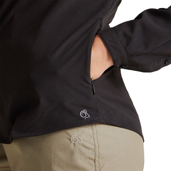 Craghoppers Womens/Ladies Expert Kiwi Long-Sleeved Shirt (Black) - Image 3