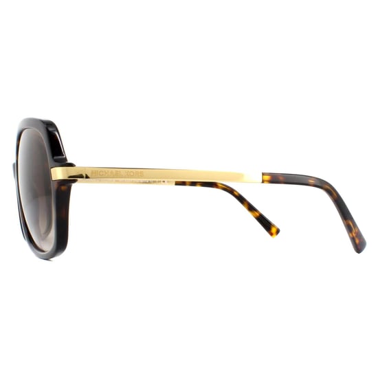 Gafas de sol Michael Kors Square de mujer en degradado marrón dorado y carey oscuro - Image 3