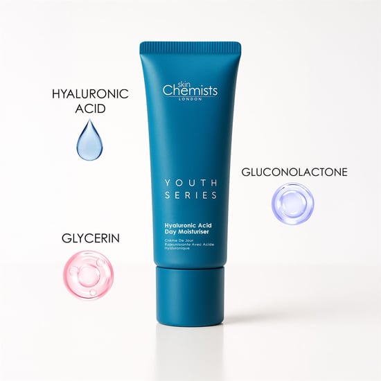 skinChemists Crema hidratante de día antiedad con ácido hialurónico al 1%, 50 ml. - Image 4