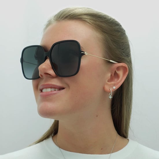 Gafas de sol Gucci GG1267S 001 negro brillante y degradado gris dorado - Image 5