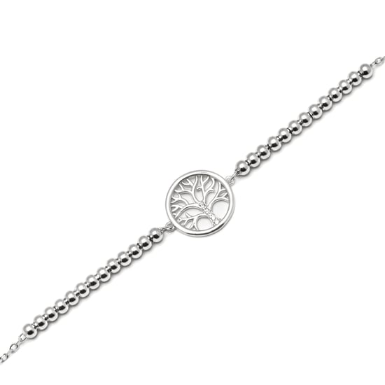 Pulsera Luxenter, arbol vida de plata de ley 925 y circonita brillante acabado baño rodio - Image 6