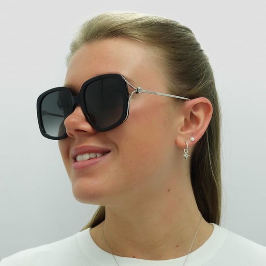 Alexander McQueen Cuadrado señoras negro plata gris degradado am0374s - Image 6