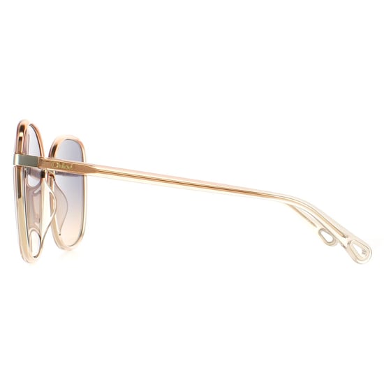 Gafas de sol Chloe CH0031S Franky 004 Cristal naranja difuminado y degradado de azul dorado a marrón - Image 3