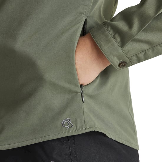 Craghoppers Womens/Ladies Expert Kiwi Long-Sleeved Shirt (Dark Cedar Green) - Image 4