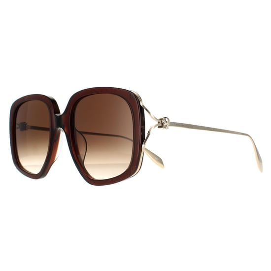 Alexander McQueen Cuadrado Mujer Marrón Oro Marrón Gradiente AM0374S - Image 2