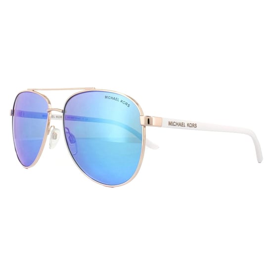 Michael Kors Aviator Mujer Oro Rosa Blanco Azul Espejo Gafas de sol - Image 2
