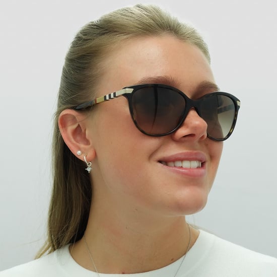 Gafas de sol Burberry Be4216 300213 Habana oscuro con detalles dorados Gradiente marrón - Image 4