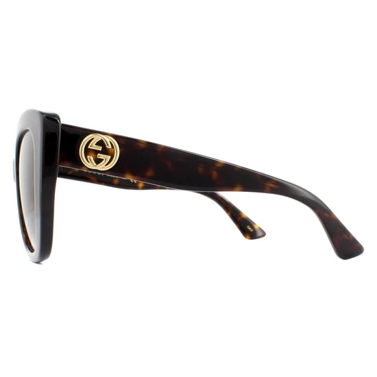 Gafas de sol Gucci Cat Eye para mujer en marrón havana con degradado - Image 3
