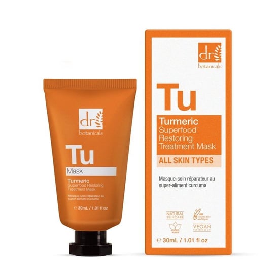 Dr. Botanicals Mascarilla de tratamiento antiedad reparadora con cúrcuma avanzada, superalimento, 30 ml. - Image 1