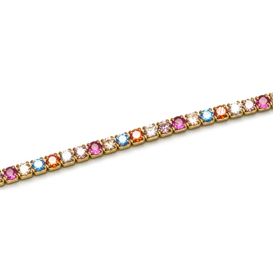 Pulsera Luxenter de Plata de Ley 925 con Circonita Multicolor acabada en oro amarillo de 18K - Tahu - Image 6