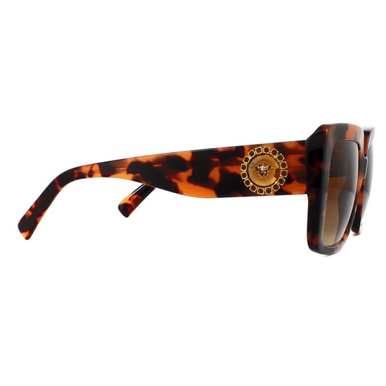 Gafas de sol graduadas Havana Brown para mujer de Versace Square - Image 4