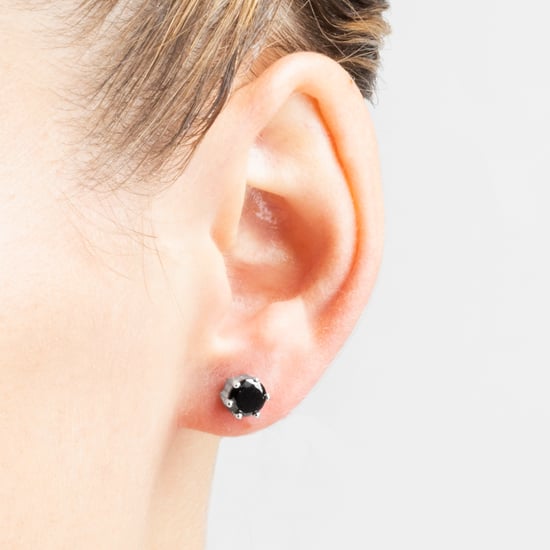 Pendientes Luxenter, yedia de plata de ley 925 y circonita onix acabado baño rodio - Image 3