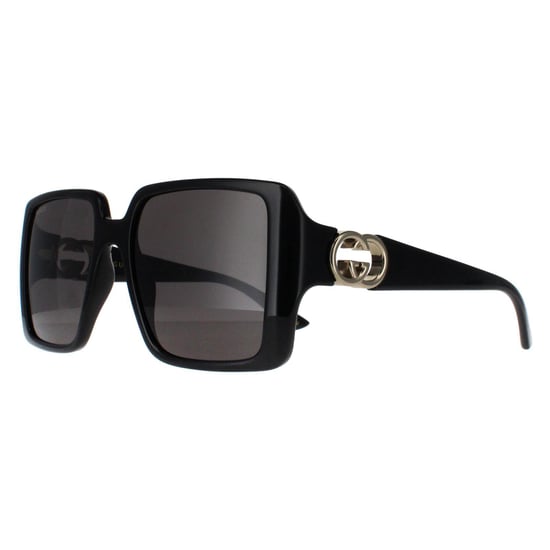 Gucci Cuadrado Mujer Negro con Oro Gris GG1692S - Image 2