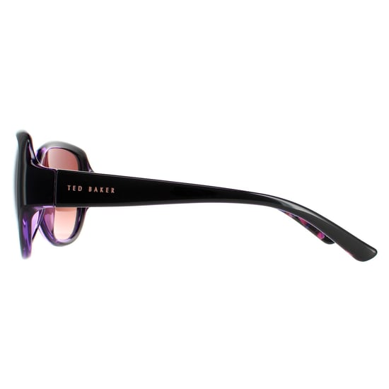 Ted Baker oval señoras negro púrpura marrón degradado tb1394 shay - Image 3