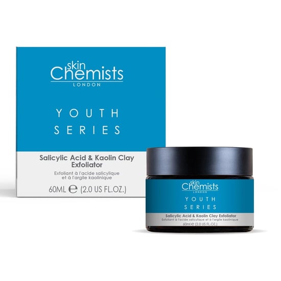 skinChemists Exfoliante antiedad con ácido salicílico y arcilla de caolín, 60 ml. - Image 1