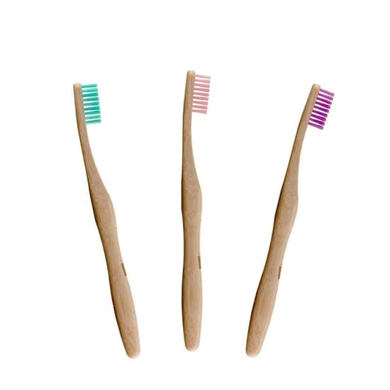Dr. Botanicals Kit de cepillo de dientes de bambú en tonos pastel - Image 1