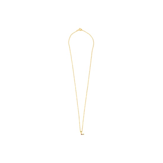 Collar Luxenter  de Plata de Ley 925 con Circonita Multicolor acabado en oro amarillo de 18K - Alphabet - Image 3