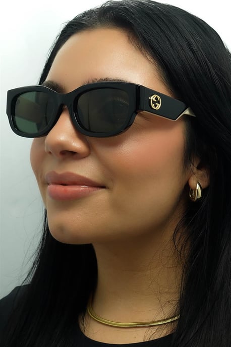 Gucci Cuadrado Mujer Negro con Gris Marfil GG1667SK - Image 6