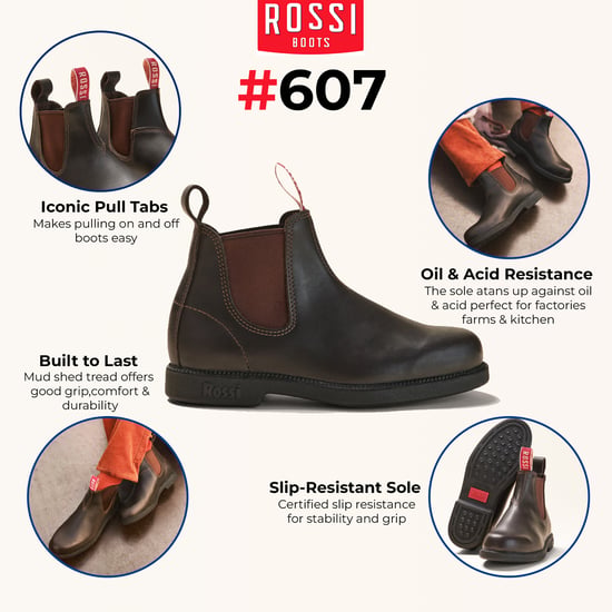 Botines Chelsea de piel marrón Rossi 607 Booma - Image 2