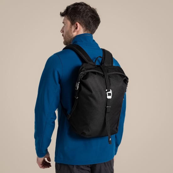 Craghoppers Kiwi Classic Roll Top Backpack (Black) - Image 1
