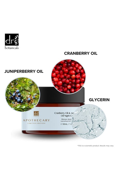 Dr. Botanicals Kit de tratamiento con crema de noche antiedad de aceite de enebro y mascarilla de carbón con frutas revitalizantes - Image 3