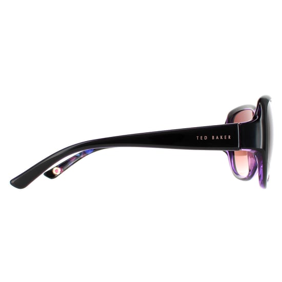 Ted Baker oval señoras negro púrpura marrón degradado tb1394 shay - Image 4