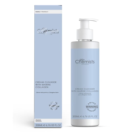 skinChemists Limpiador facial espumoso antiedad con colágeno marino 200 ml - Image 1