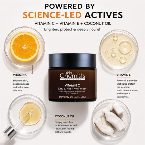 skinChemists Crema hidratante antiedad de día y de noche con vitamina C, 60 ml. - Image 3