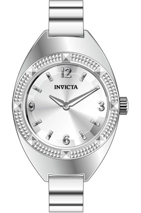 Invicta Mini Ring Reloj 50640 Reloj de Mujer - Movimiento de Cuarzo - Acero Inoxidable con Esfera Plateada - 20 mm - Image 1