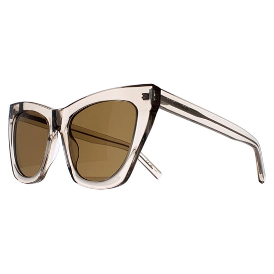 Saint Laurent Cat Eye Mujer Transparente Beige Marrón SL214 Kate - Image 2
