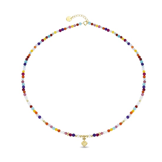 Collar Luxenter de Plata de Ley 925 con Cristal Multicolor acabado en oro amarillo de 18K - Nymox - Image 3