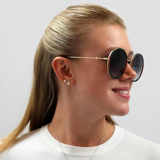 Gafas de sol Gucci GG0061S 003 Dorado Verde y Rojo Verde Degradado - Image 5