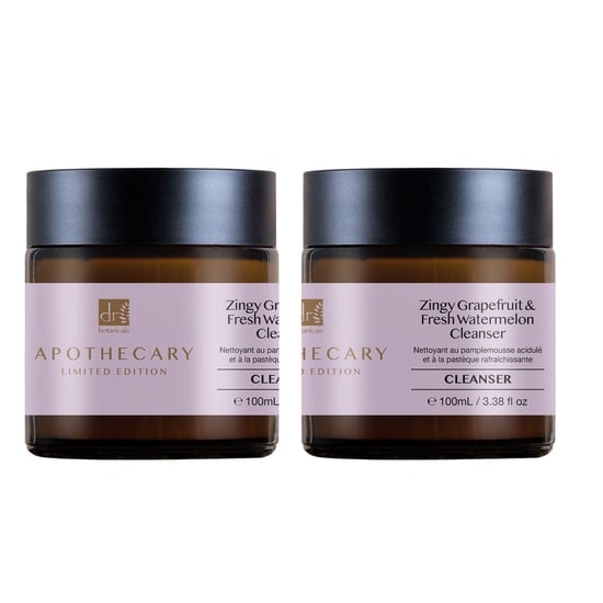 Dr. Botanicals Limpiador antiedad de pomelo refrescante y sandía fresca 100 ml x 2 - Image 1