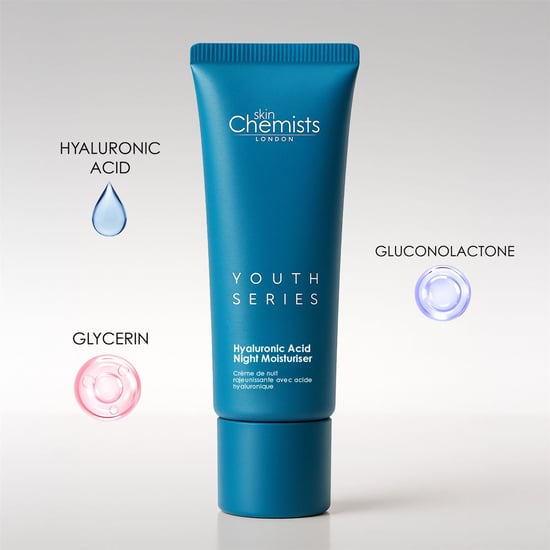 skinChemists Crema hidratante de noche antiedad con ácido hialurónico al 1%, 50 ml. - Image 3