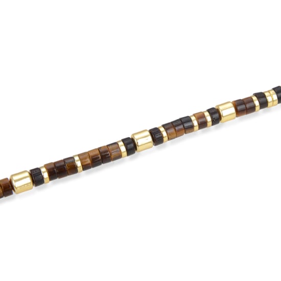 Pulsera Luxenter de Plata de Ley 925 con Ojo De Tigre acabada en oro amarillo de 18K - Ihun - Image 6