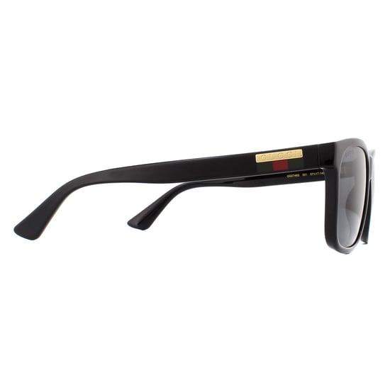 Gafas de sol negras y grises para hombre Gucci Rectangulares - Image 4